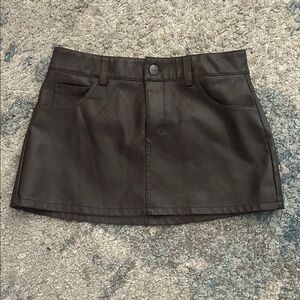 Garage Dark Brown Mini Skirt